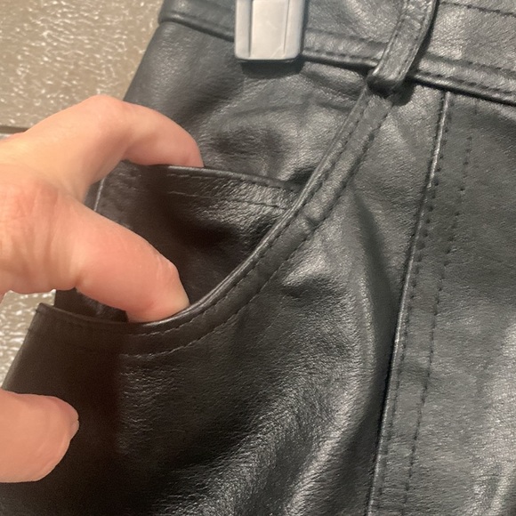 Genuine vintage leather high rise biker concert club pants styles To Go size 10 - Picture 5 of 11
